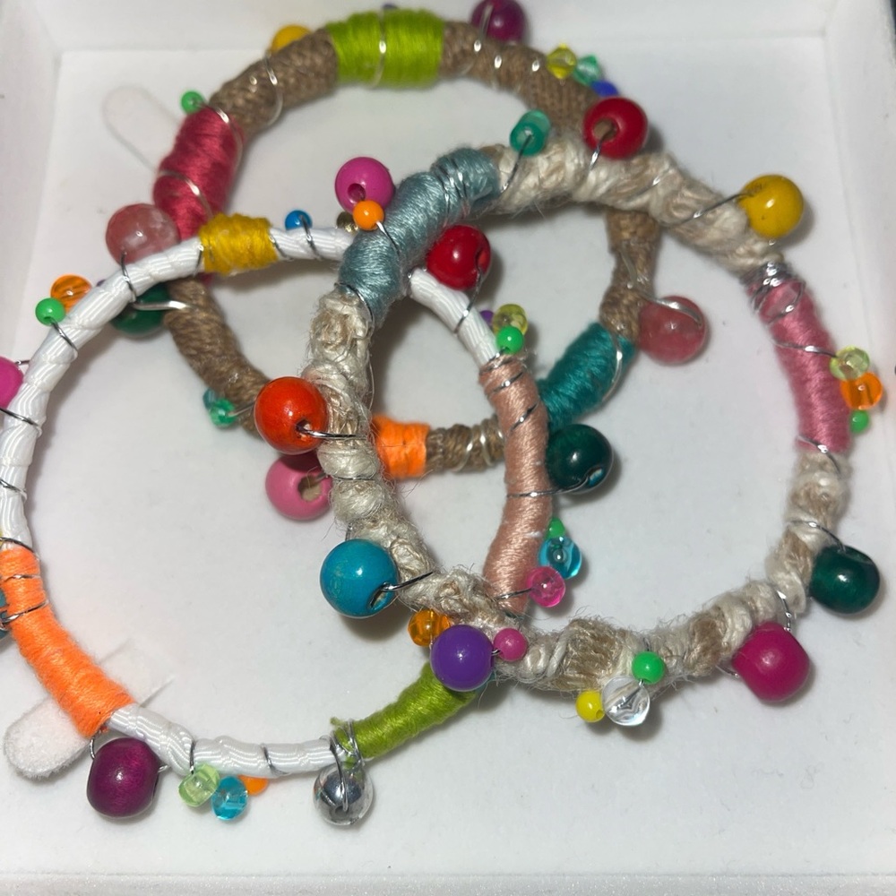 Colorful Beaded Kids Bracelets Set
